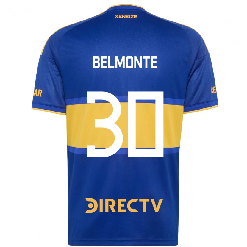 Danxen Hombre Camiseta Tomás Belmonte #30 Azul Real Amarillo 1ª Equipación 2026/27 La Camisa México