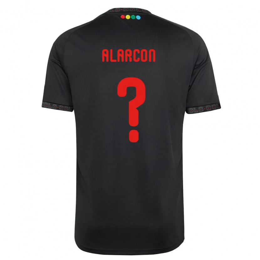 Danxen Hombre Camiseta Cristian Alarcón #0 Negro Rojo 2ª Equipación 2026/27 La Camisa México