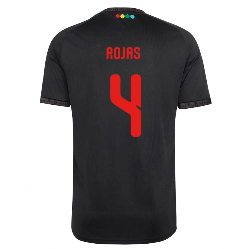 Danxen Hombre Camiseta Javier Rojas #4 Negro Rojo 2ª Equipación 2026/27 La Camisa México
