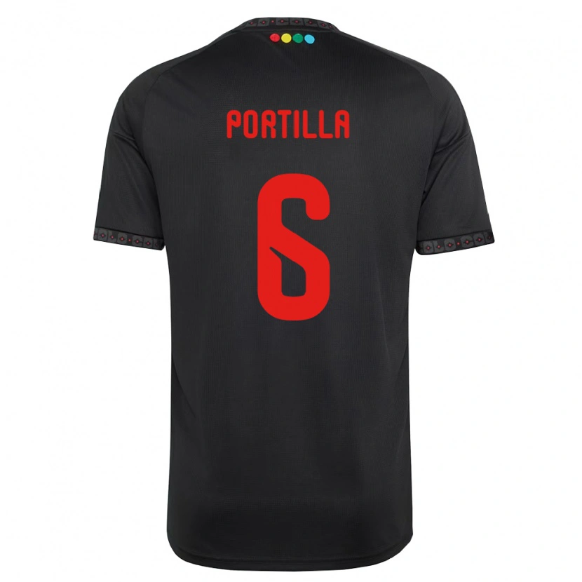 Danxen Hombre Camiseta Dylan Portilla #6 Negro Rojo 2ª Equipación 2026/27 La Camisa México