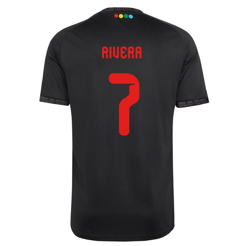 Danxen Hombre Camiseta Francisco Rivera #7 Negro Rojo 2ª Equipación 2026/27 La Camisa México