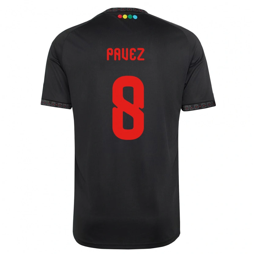Danxen Hombre Camiseta Esteban Pavez #8 Negro Rojo 2ª Equipación 2026/27 La Camisa México
