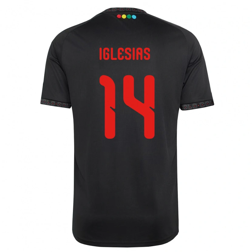 Danxen Hombre Camiseta Luciano Iglesias #14 Negro Rojo 2ª Equipación 2026/27 La Camisa México