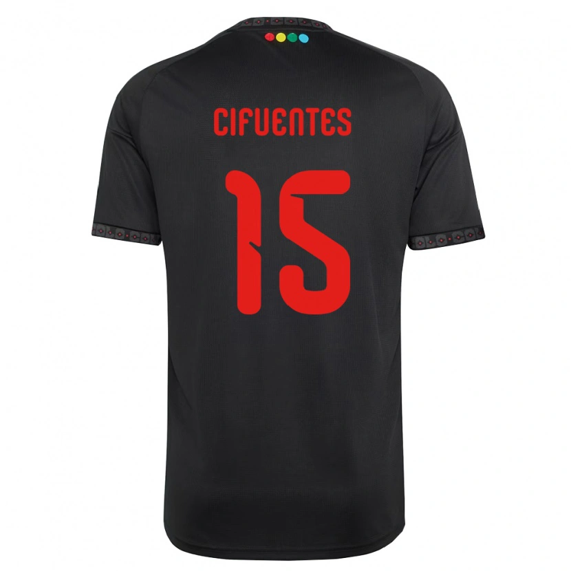 Danxen Hombre Camiseta Anaís Cifuentes #15 Negro Rojo 2ª Equipación 2026/27 La Camisa México