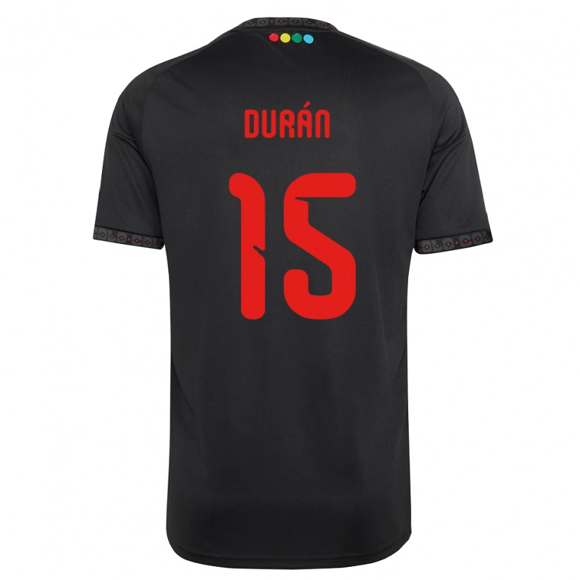 Danxen Hombre Camiseta José Durán #15 Negro Rojo 2ª Equipación 2026/27 La Camisa México