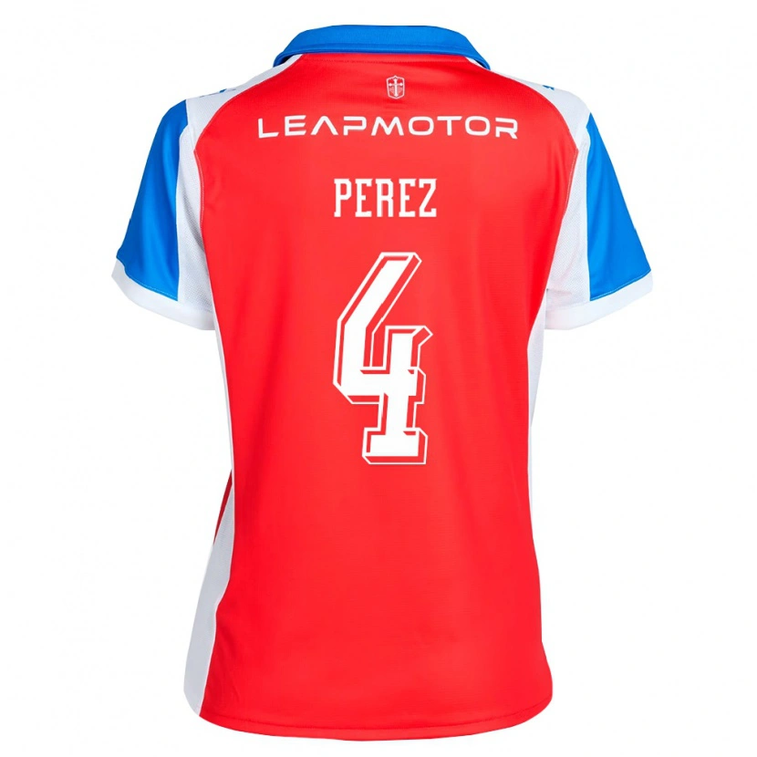 Danxen Hombre Camiseta Ignacio Pérez #4 Rojo Azul 2ª Equipación 2026/27 La Camisa México