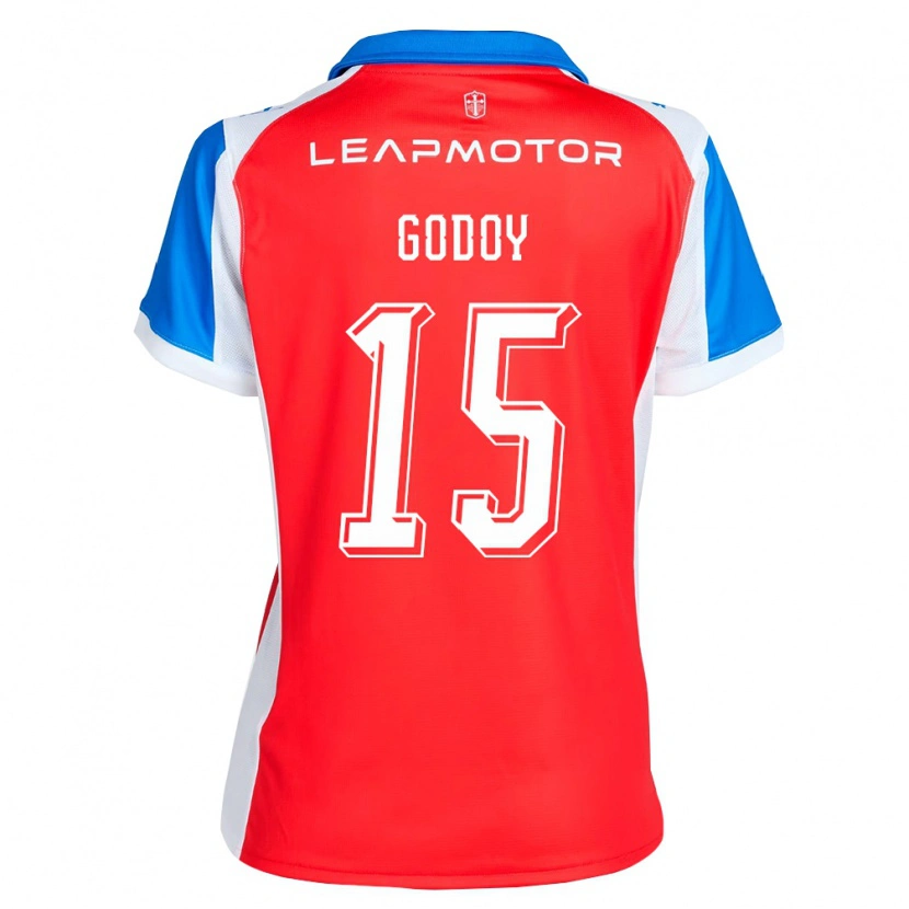 Danxen Hombre Camiseta Martín Godoy #15 Rojo Azul 2ª Equipación 2026/27 La Camisa México
