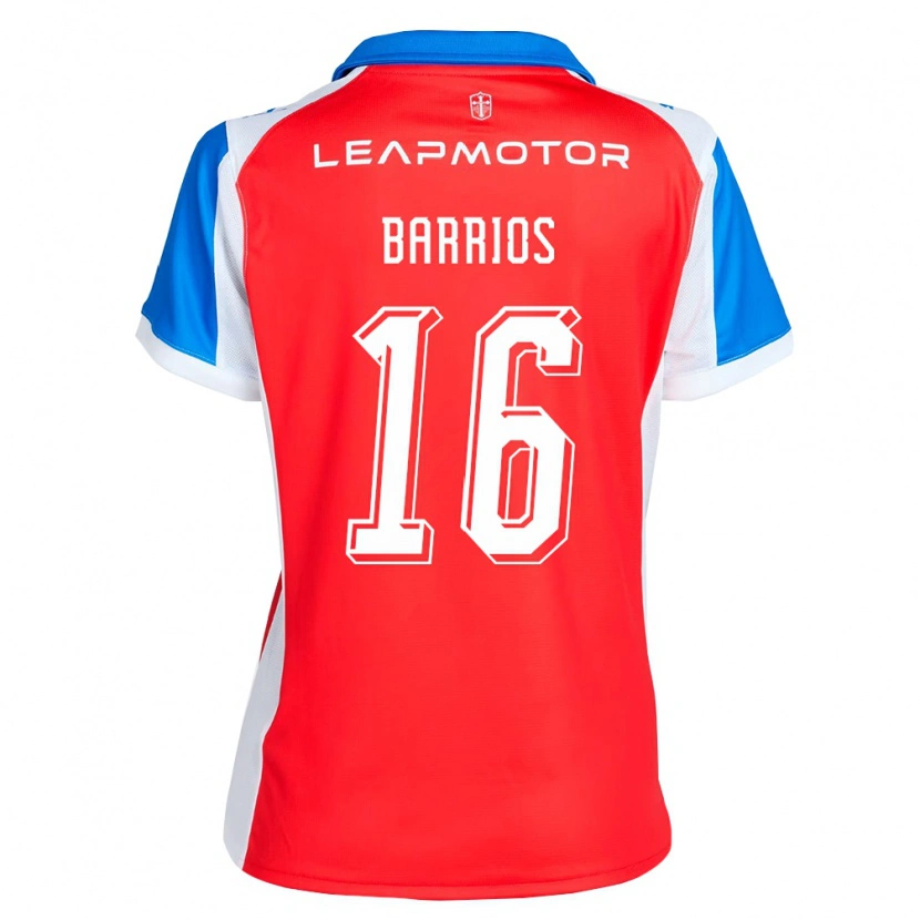 Danxen Hombre Camiseta Martín Barrios #16 Rojo Azul 2ª Equipación 2026/27 La Camisa México