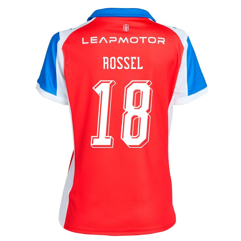 Danxen Hombre Camiseta Juan Francisco Rossel #18 Rojo Azul 2ª Equipación 2026/27 La Camisa México