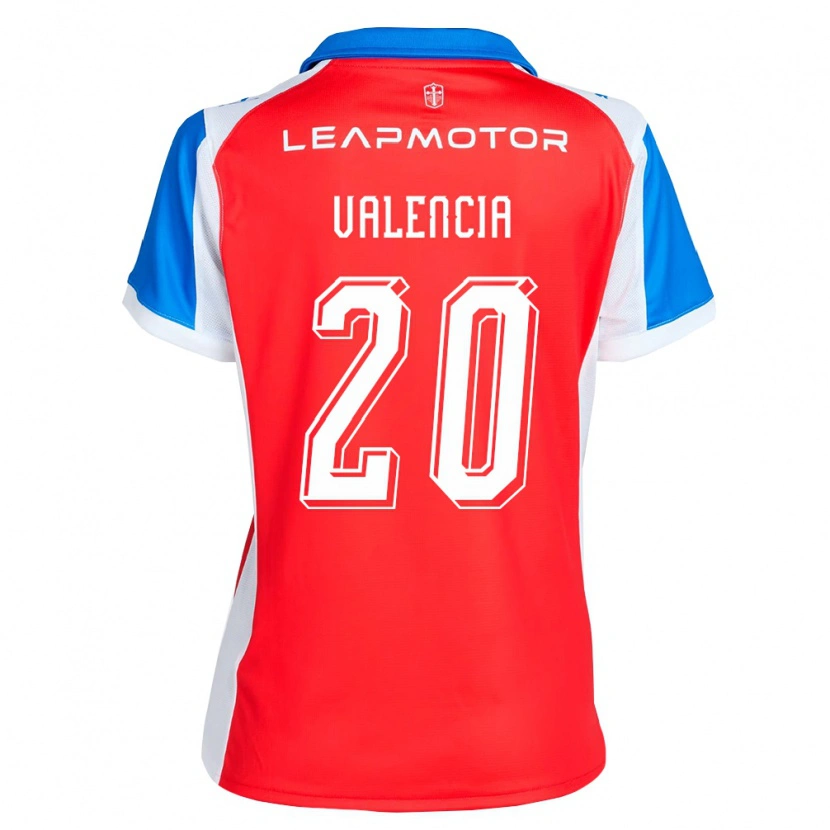 Danxen Hombre Camiseta Jhojan Valencia #20 Rojo Azul 2ª Equipación 2026/27 La Camisa México