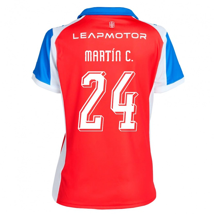 Danxen Hombre Camiseta Martín Contreras #24 Rojo Azul 2ª Equipación 2026/27 La Camisa México