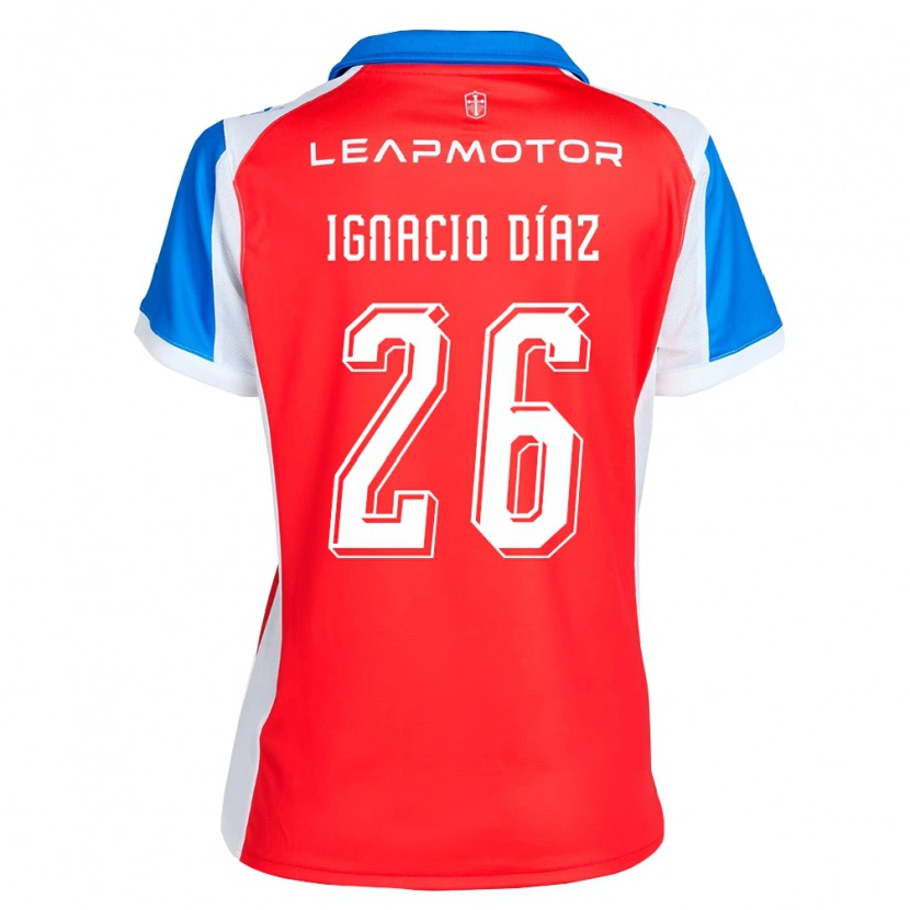 Danxen Hombre Camiseta Juan Ignacio Díaz #26 Rojo Azul 2ª Equipación 2026/27 La Camisa México