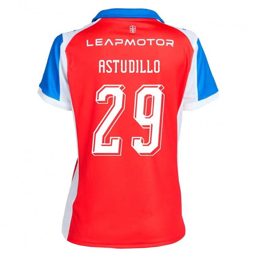 Danxen Hombre Camiseta Aaron Astudillo #29 Rojo Azul 2ª Equipación 2026/27 La Camisa México