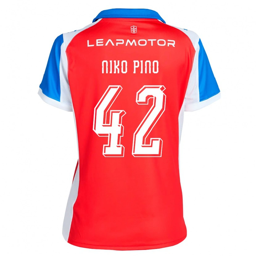 Danxen Hombre Camiseta Nickolas Pino #42 Rojo Azul 2ª Equipación 2026/27 La Camisa México