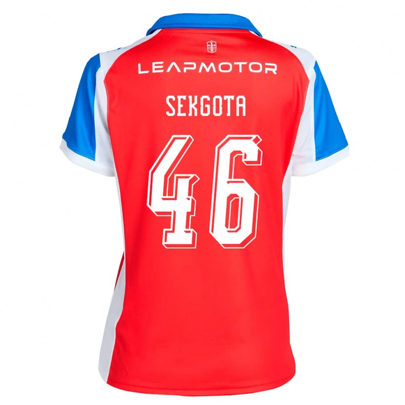 Danxen Hombre Camiseta Jeffrey Sekgota #46 Rojo Azul 2ª Equipación 2026/27 La Camisa México