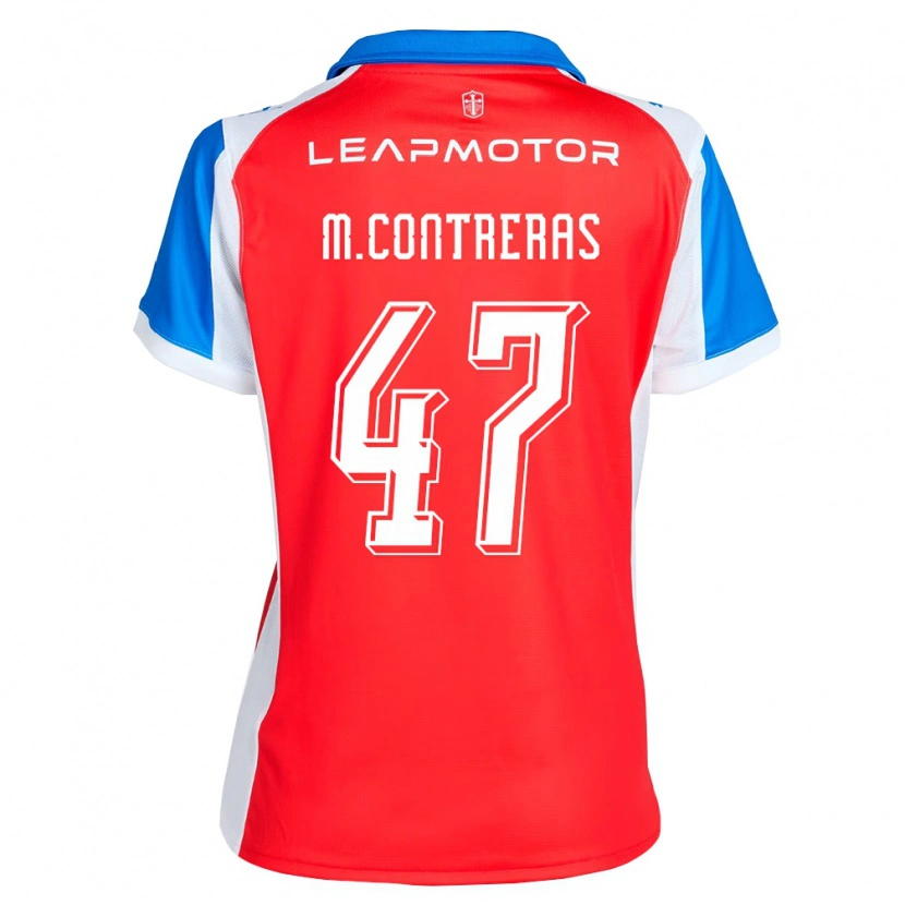 Danxen Hombre Camiseta Mathías Contreras #47 Rojo Azul 2ª Equipación 2026/27 La Camisa México