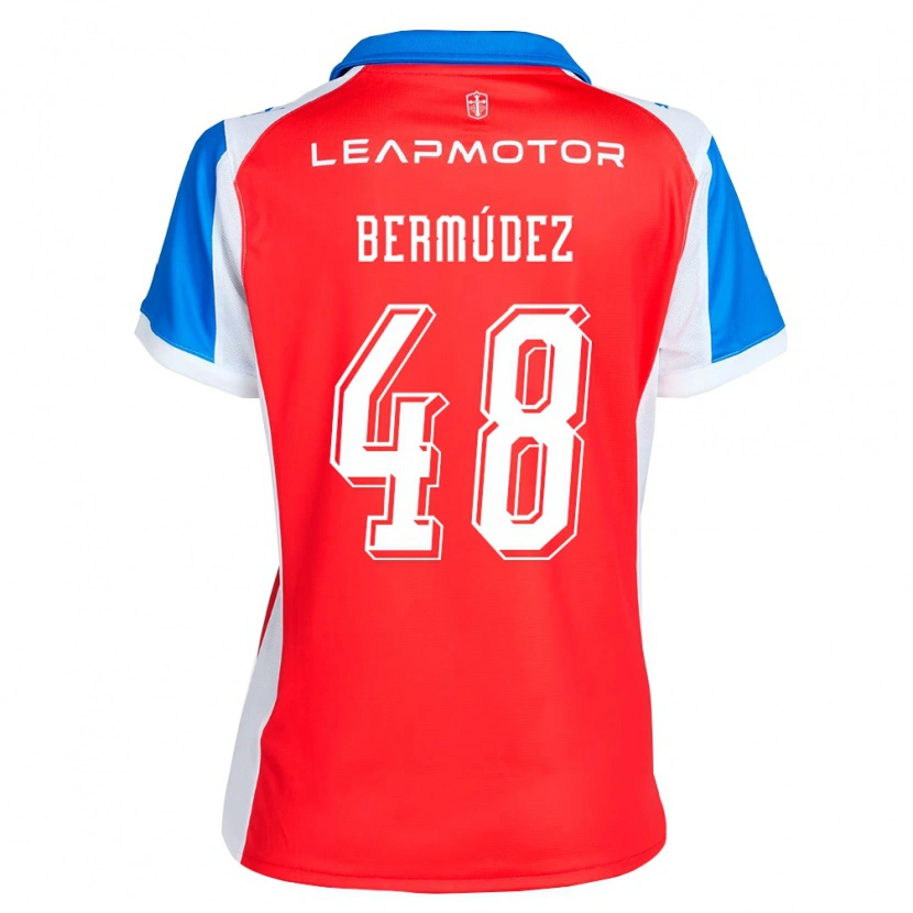 Danxen Hombre Camiseta Diego Bermúdez #48 Rojo Azul 2ª Equipación 2026/27 La Camisa México
