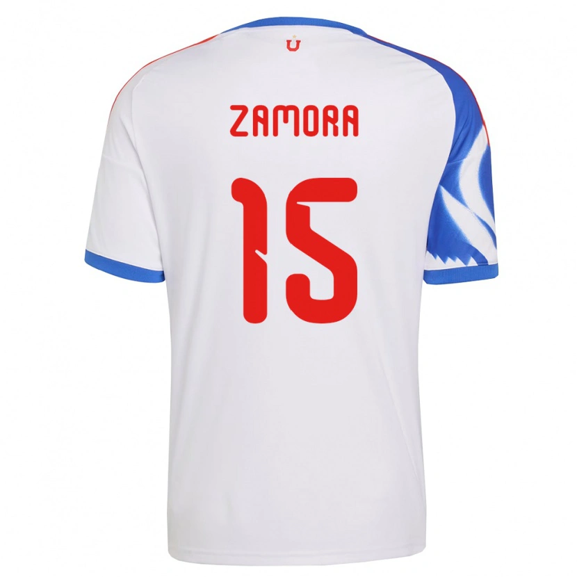 Danxen Hombre Camiseta Daniela Zamora #15 Blanco Azul Marino 2ª Equipación 2026/27 La Camisa México