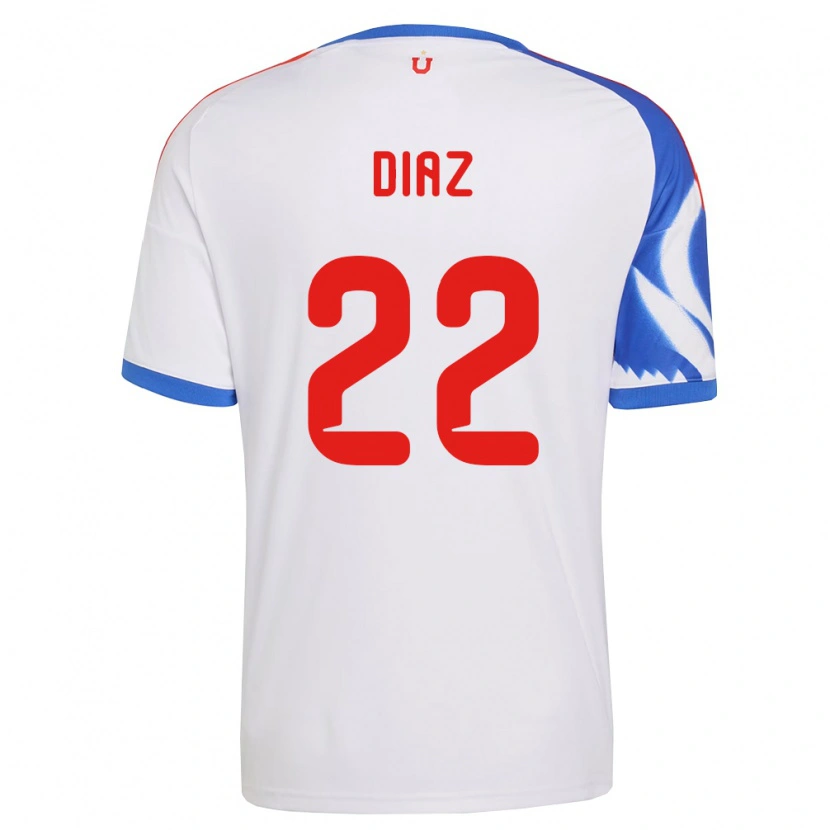 Danxen Hombre Camiseta Valentina Díaz #22 Blanco Azul Marino 2ª Equipación 2026/27 La Camisa México