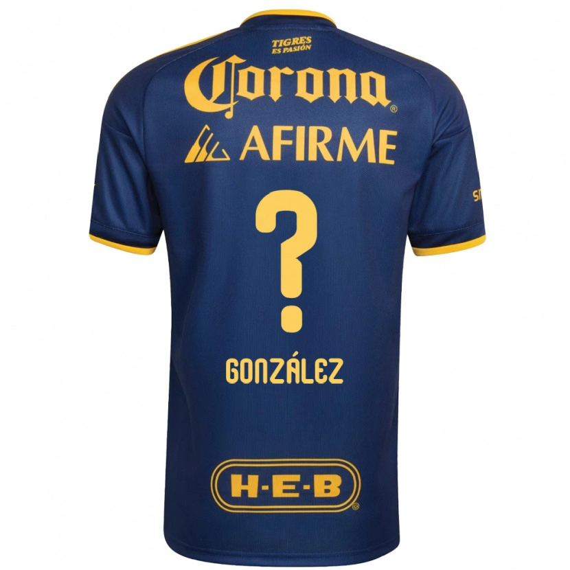 Danxen Hombre Camiseta Fernando González #0 Azul Real Amarillo 2ª Equipación 2026/27 La Camisa México