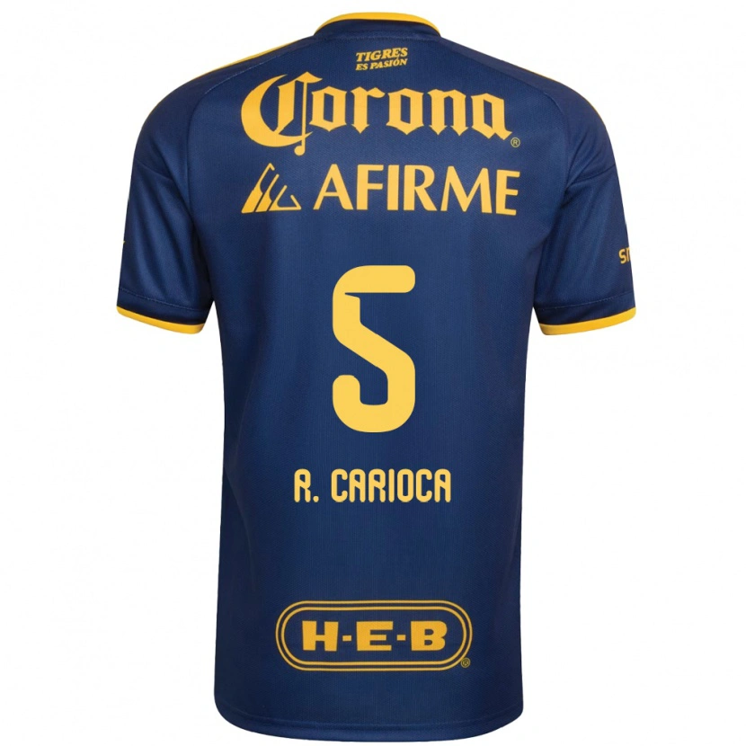 Danxen Hombre Camiseta Rafael Carioca #5 Azul Real Amarillo 2ª Equipación 2026/27 La Camisa México