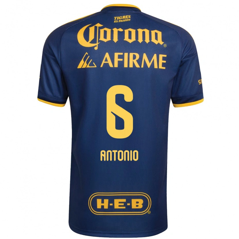 Danxen Hombre Camiseta Nancy Antonio #6 Azul Real Amarillo 2ª Equipación 2026/27 La Camisa México