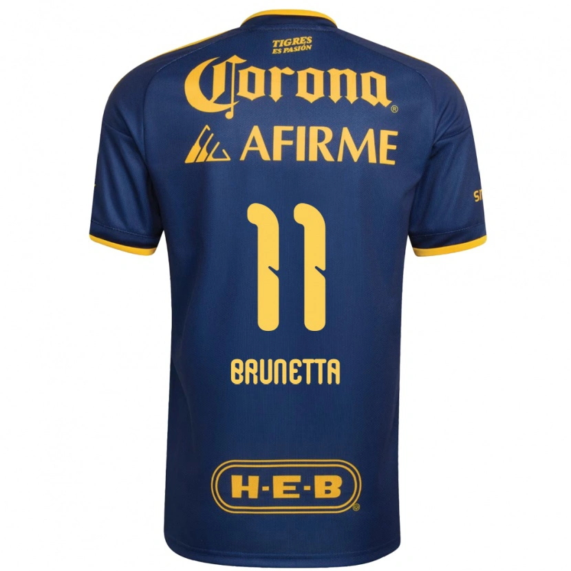 Danxen Hombre Camiseta Juan Brunetta #11 Azul Real Amarillo 2ª Equipación 2026/27 La Camisa México