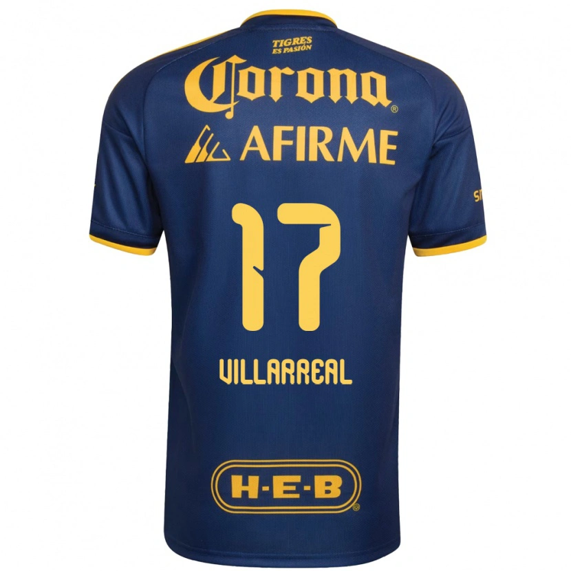 Danxen Hombre Camiseta Natalia Villarreal #17 Azul Real Amarillo 2ª Equipación 2026/27 La Camisa México