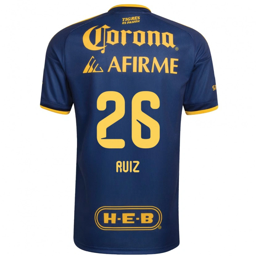 Danxen Hombre Camiseta Michel Ruiz #26 Azul Real Amarillo 2ª Equipación 2026/27 La Camisa México