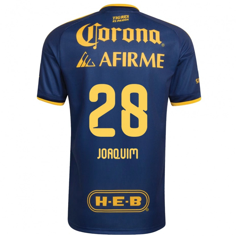 Danxen Hombre Camiseta Joaquim Henrique Pereira Silva #28 Azul Real Amarillo 2ª Equipación 2026/27 La Camisa México