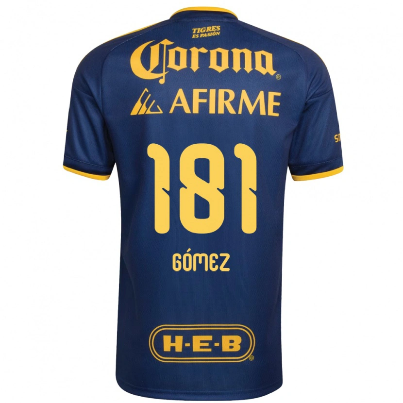 Danxen Hombre Camiseta Luis Gómez #181 Azul Real Amarillo 2ª Equipación 2026/27 La Camisa México
