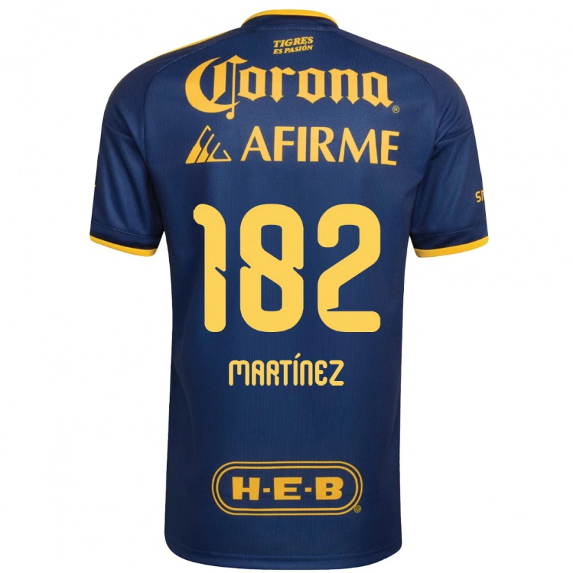 Danxen Hombre Camiseta Saeed Martínez #182 Azul Real Amarillo 2ª Equipación 2026/27 La Camisa México