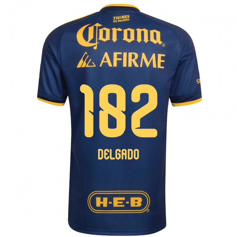 Danxen Hombre Camiseta Arturo Delgado #182 Azul Real Amarillo 2ª Equipación 2026/27 La Camisa México