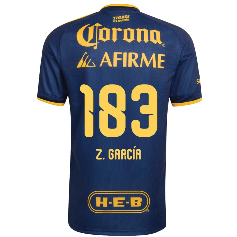 Danxen Hombre Camiseta Zahir García #183 Azul Real Amarillo 2ª Equipación 2026/27 La Camisa México