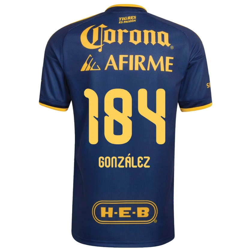 Danxen Hombre Camiseta Erick González #184 Azul Real Amarillo 2ª Equipación 2026/27 La Camisa México