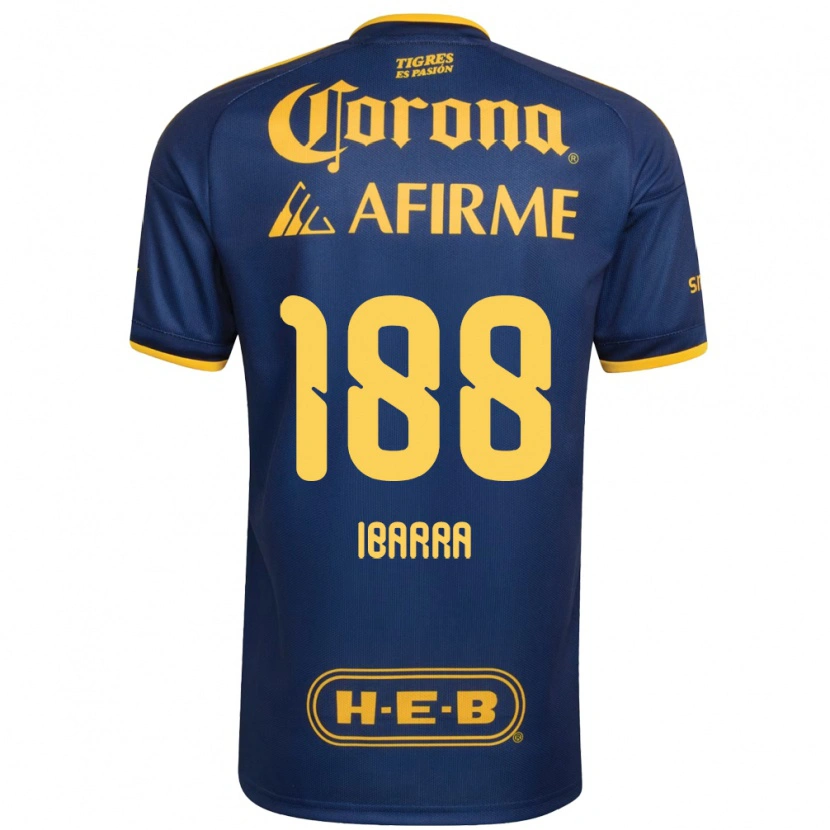 Danxen Hombre Camiseta Juan Ibarra #188 Azul Real Amarillo 2ª Equipación 2026/27 La Camisa México