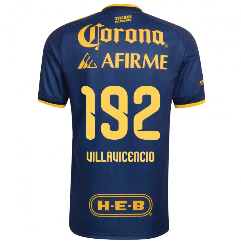 Danxen Hombre Camiseta Edgar Villavicencio #192 Azul Real Amarillo 2ª Equipación 2026/27 La Camisa México