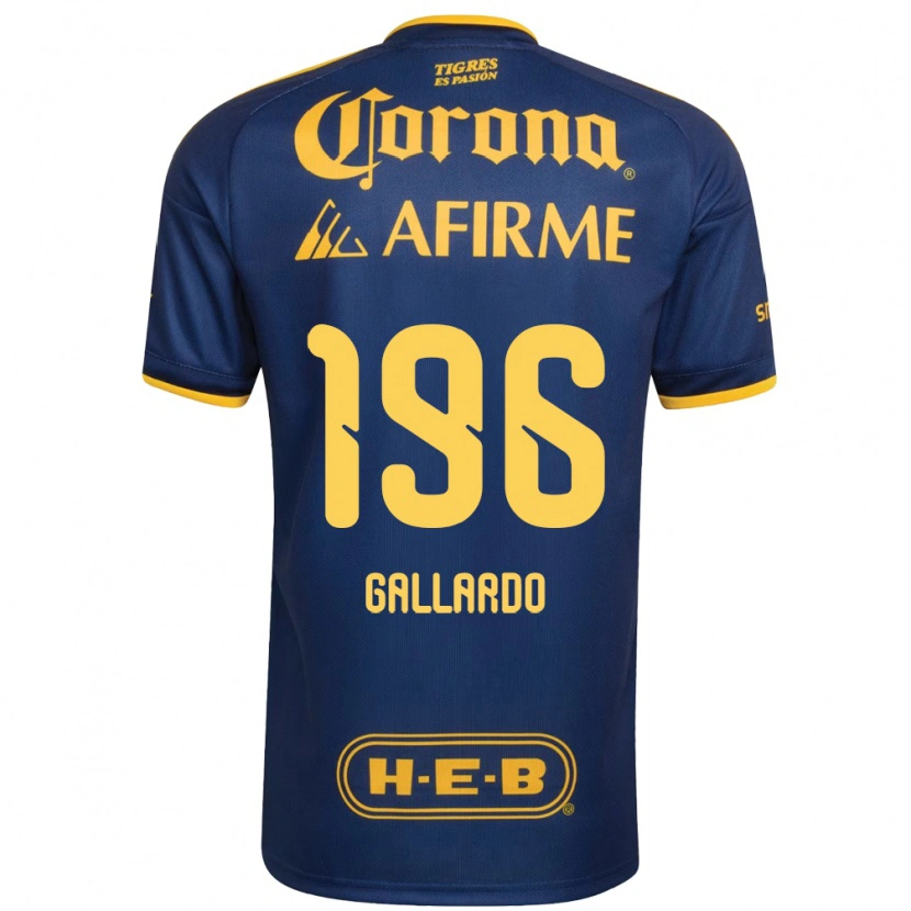 Danxen Hombre Camiseta Gael Gallardo #196 Azul Real Amarillo 2ª Equipación 2026/27 La Camisa México
