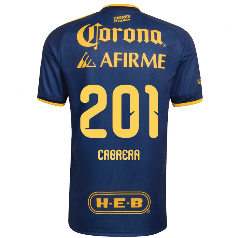 Danxen Hombre Camiseta Jorge Cabrera #201 Azul Real Amarillo 2ª Equipación 2026/27 La Camisa México