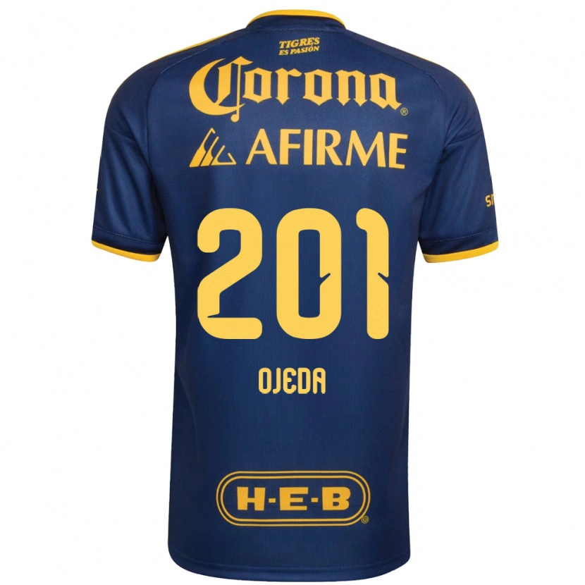 Danxen Hombre Camiseta Diego Ojeda #201 Azul Real Amarillo 2ª Equipación 2026/27 La Camisa México