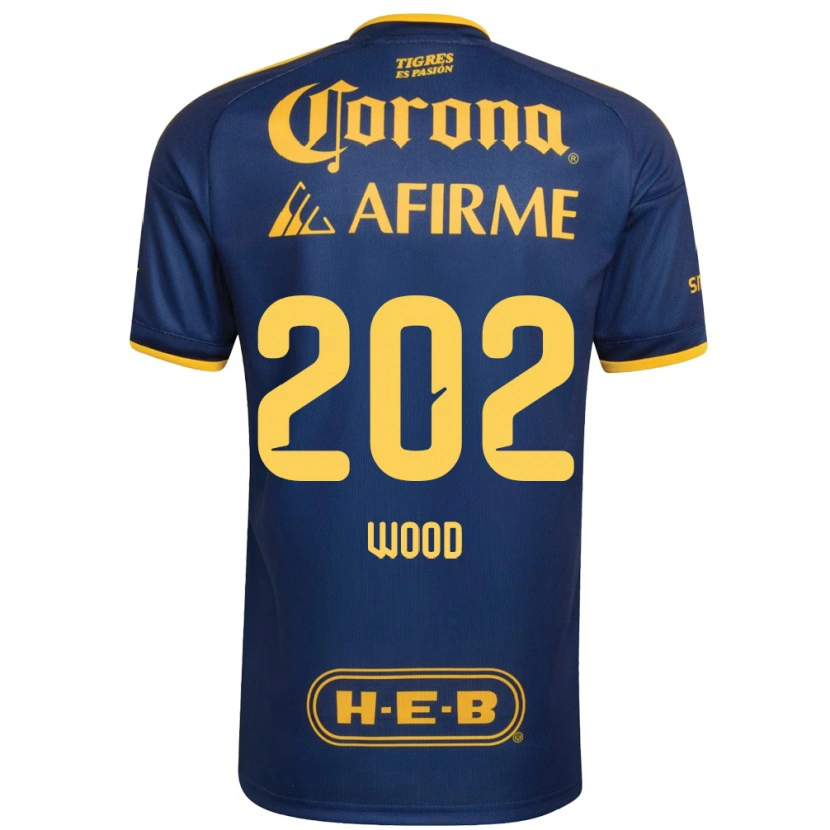 Danxen Hombre Camiseta Yael Wood #202 Azul Real Amarillo 2ª Equipación 2026/27 La Camisa México