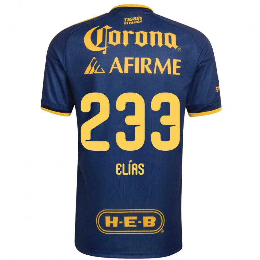 Danxen Hombre Camiseta Bruno Elías #233 Azul Real Amarillo 2ª Equipación 2026/27 La Camisa México