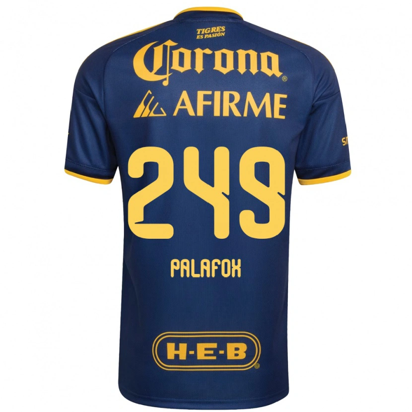 Danxen Hombre Camiseta José Palafox #249 Azul Real Amarillo 2ª Equipación 2026/27 La Camisa México