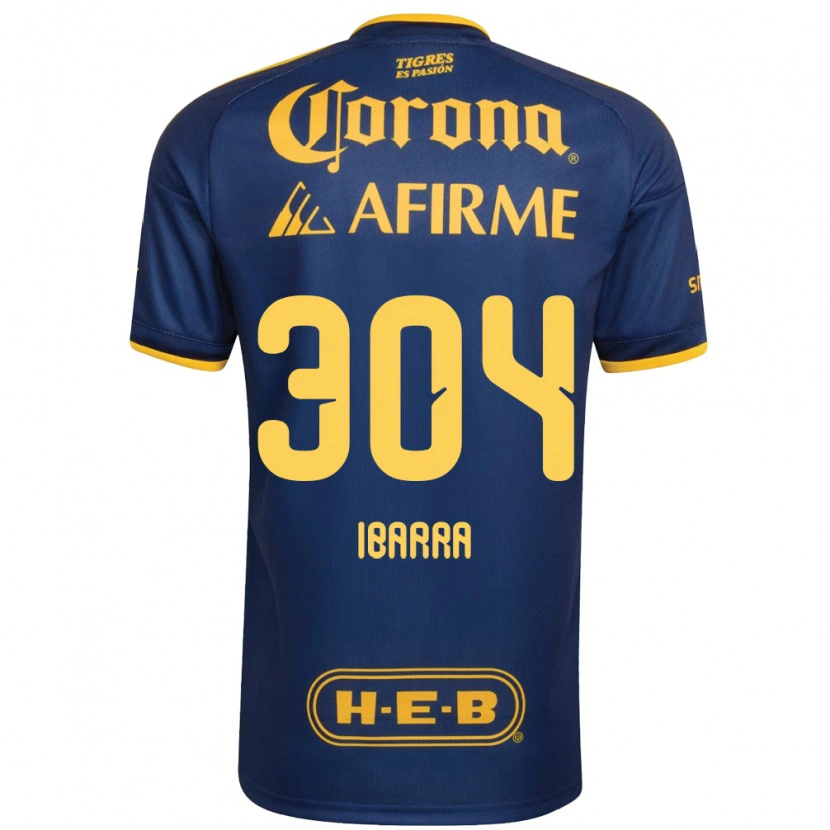 Danxen Hombre Camiseta Luis Ibarra #304 Azul Real Amarillo 2ª Equipación 2026/27 La Camisa México