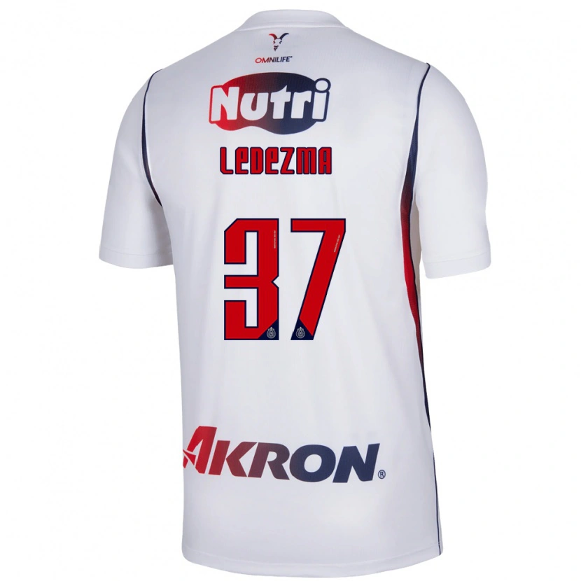 Danxen Hombre Camiseta Richard Ledezma #37 Blanco Azul Marino Rojo 2ª Equipación 2026/27 La Camisa México