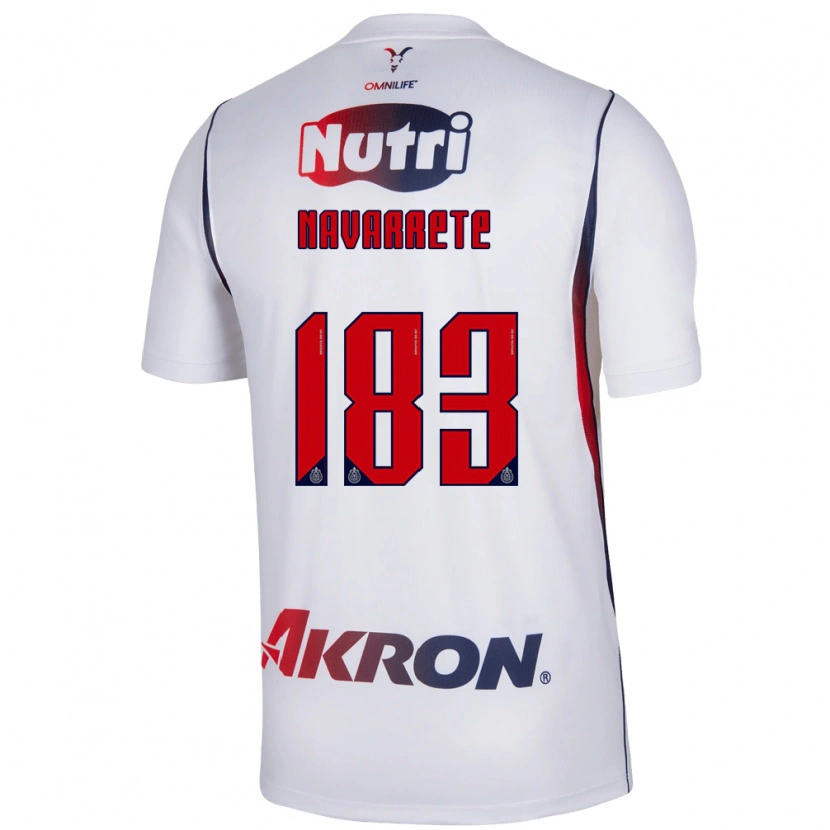Danxen Hombre Camiseta Cristo Navarrete #183 Blanco Azul Marino Rojo 2ª Equipación 2026/27 La Camisa México