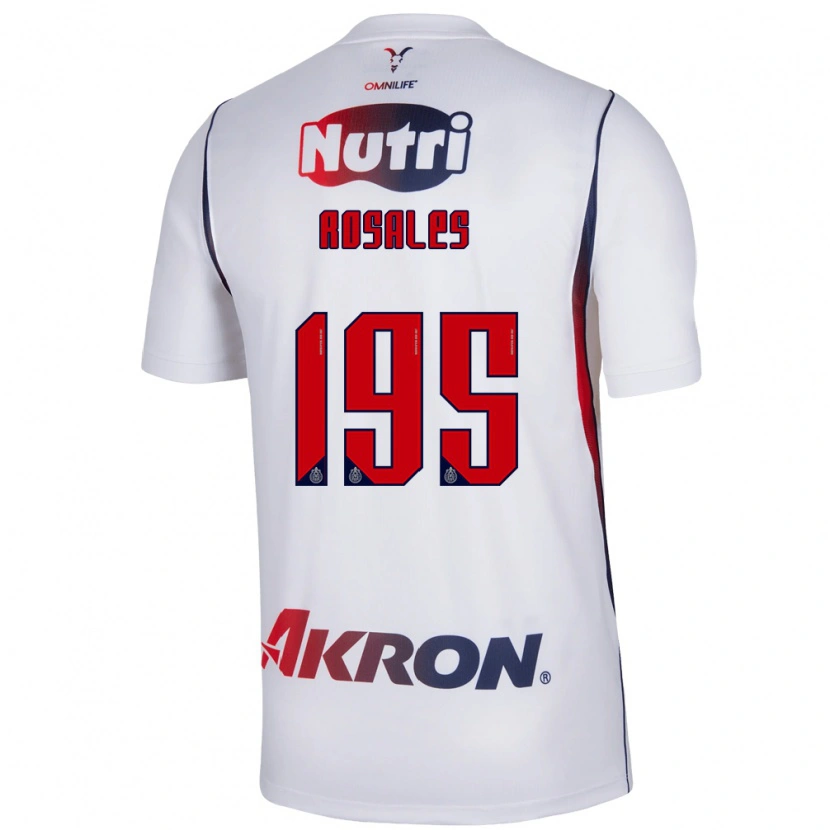 Danxen Hombre Camiseta Diego Rosales #195 Blanco Azul Marino Rojo 2ª Equipación 2026/27 La Camisa México