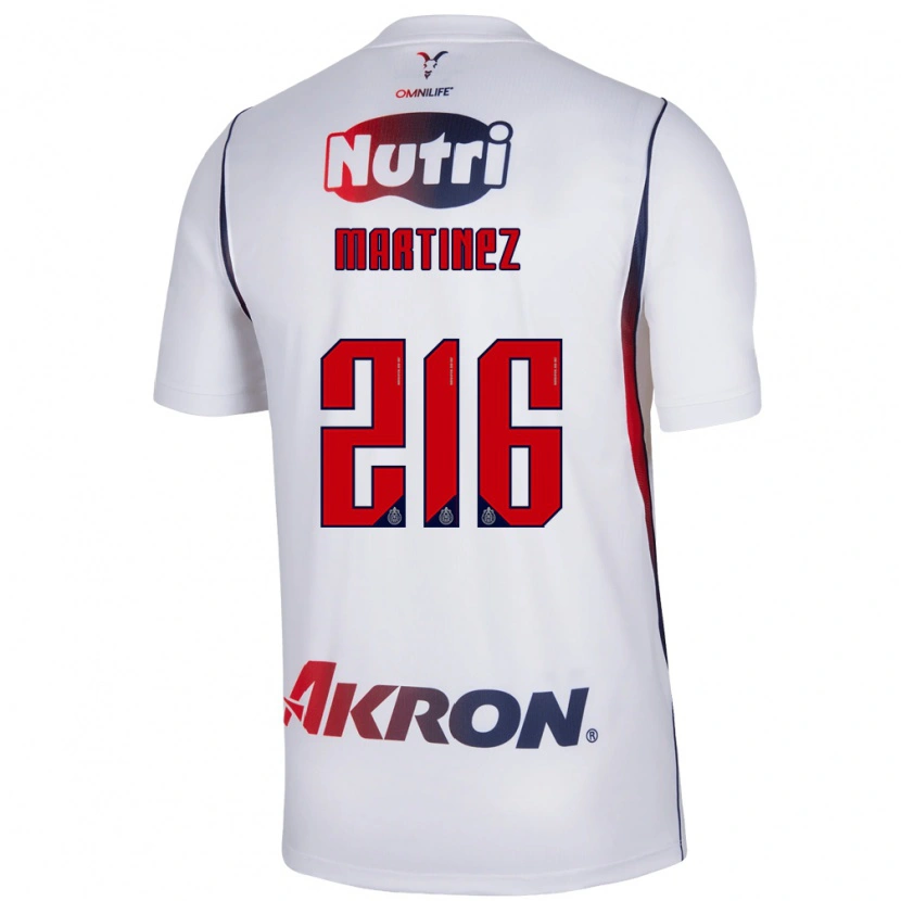 Danxen Hombre Camiseta Isaac Martínez #216 Blanco Azul Marino Rojo 2ª Equipación 2026/27 La Camisa México