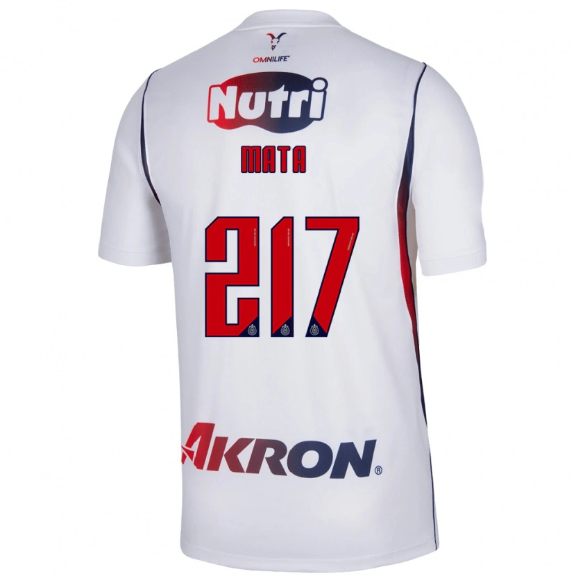 Danxen Hombre Camiseta Hugo Mata #217 Blanco Azul Marino Rojo 2ª Equipación 2026/27 La Camisa México