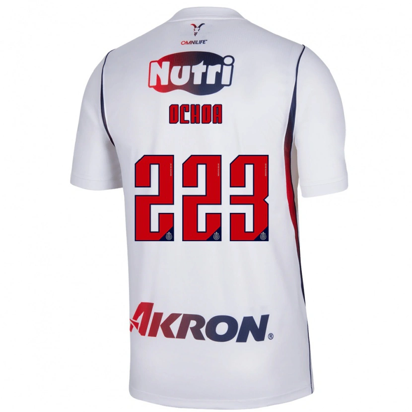 Danxen Hombre Camiseta Diego Ochoa #223 Blanco Azul Marino Rojo 2ª Equipación 2026/27 La Camisa México